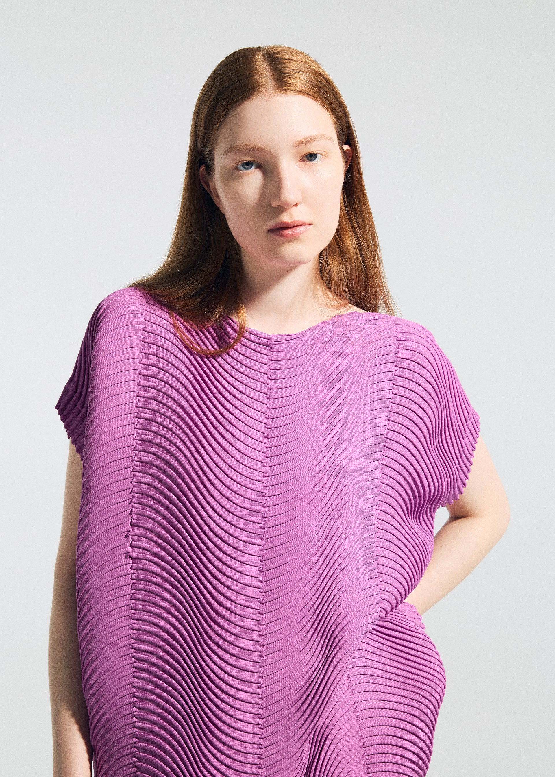 Issey Miyake Type-P 006 plisovaný top černý vel. 1