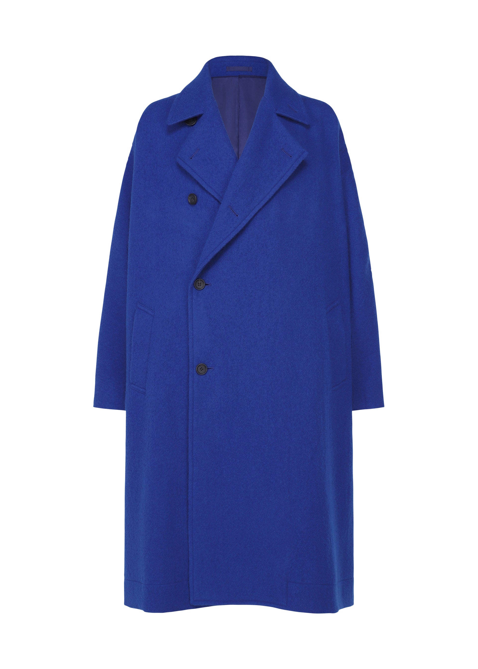 Issey Miyake IM Men Fuller Wool vlněný kabát černý