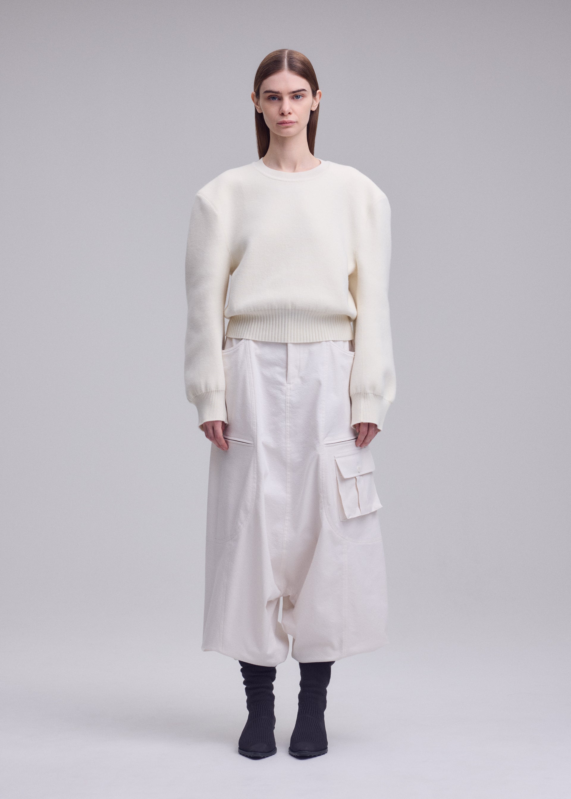 Issey Miyake Handsome Knit svetr černý vlněný