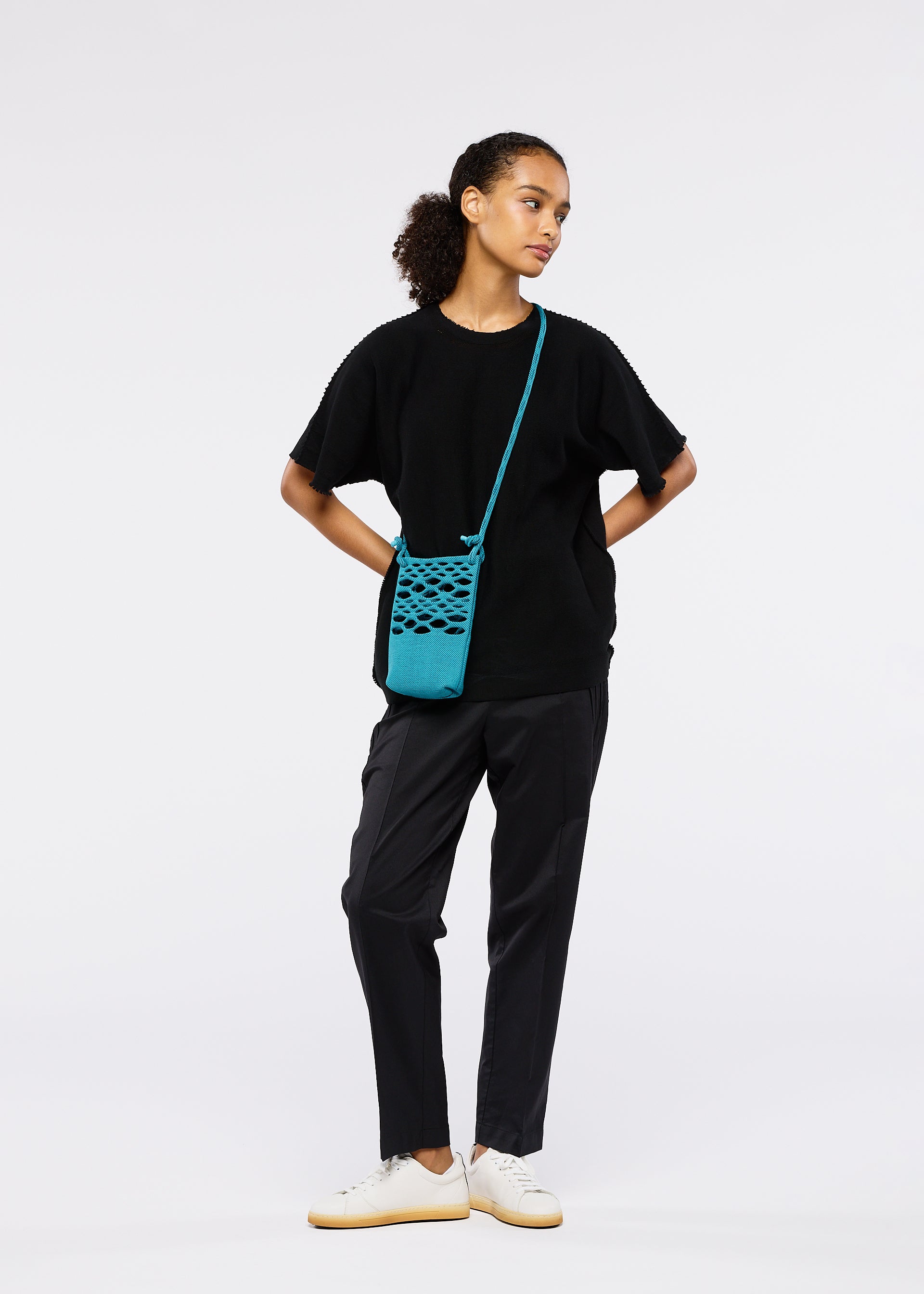 Issey Miyake Mokko Basket kabelka Black Brown pletená