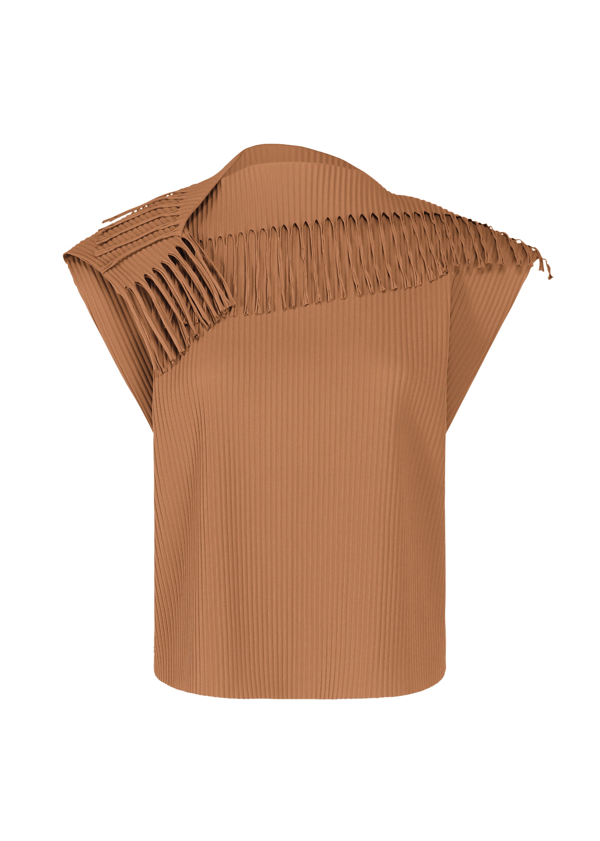 Issey Miyake Leaf Pleats top černá francouzský rukáv lehký