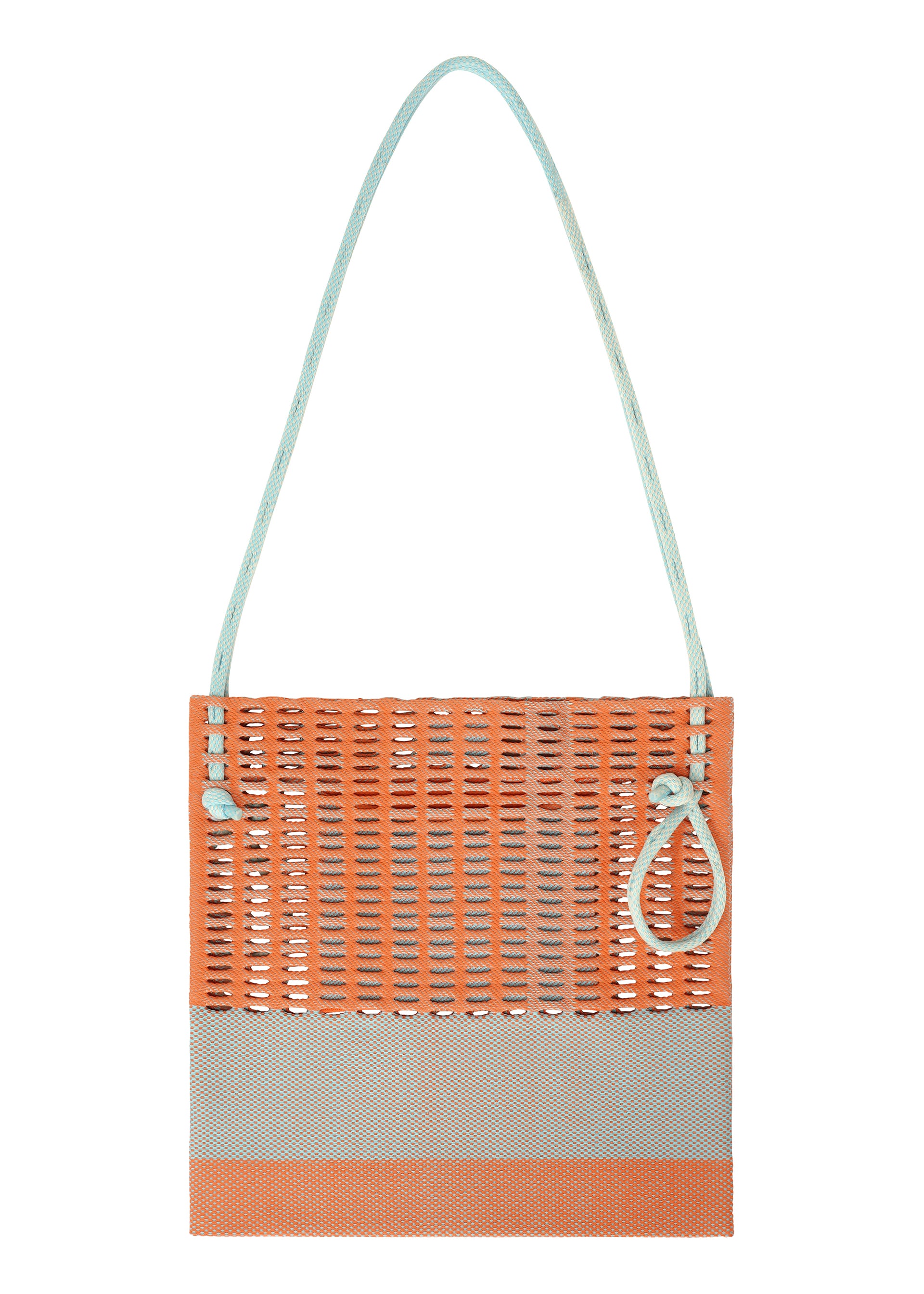 Issey Miyake Mokko Knot tote černohnědá pletená
