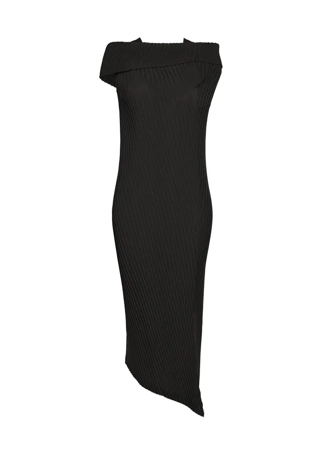 Issey Miyake Tubular Pleats šaty černé vel. 2 plisované