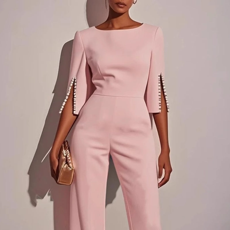 Norielle elegantní overal s kápovými rukávy černý