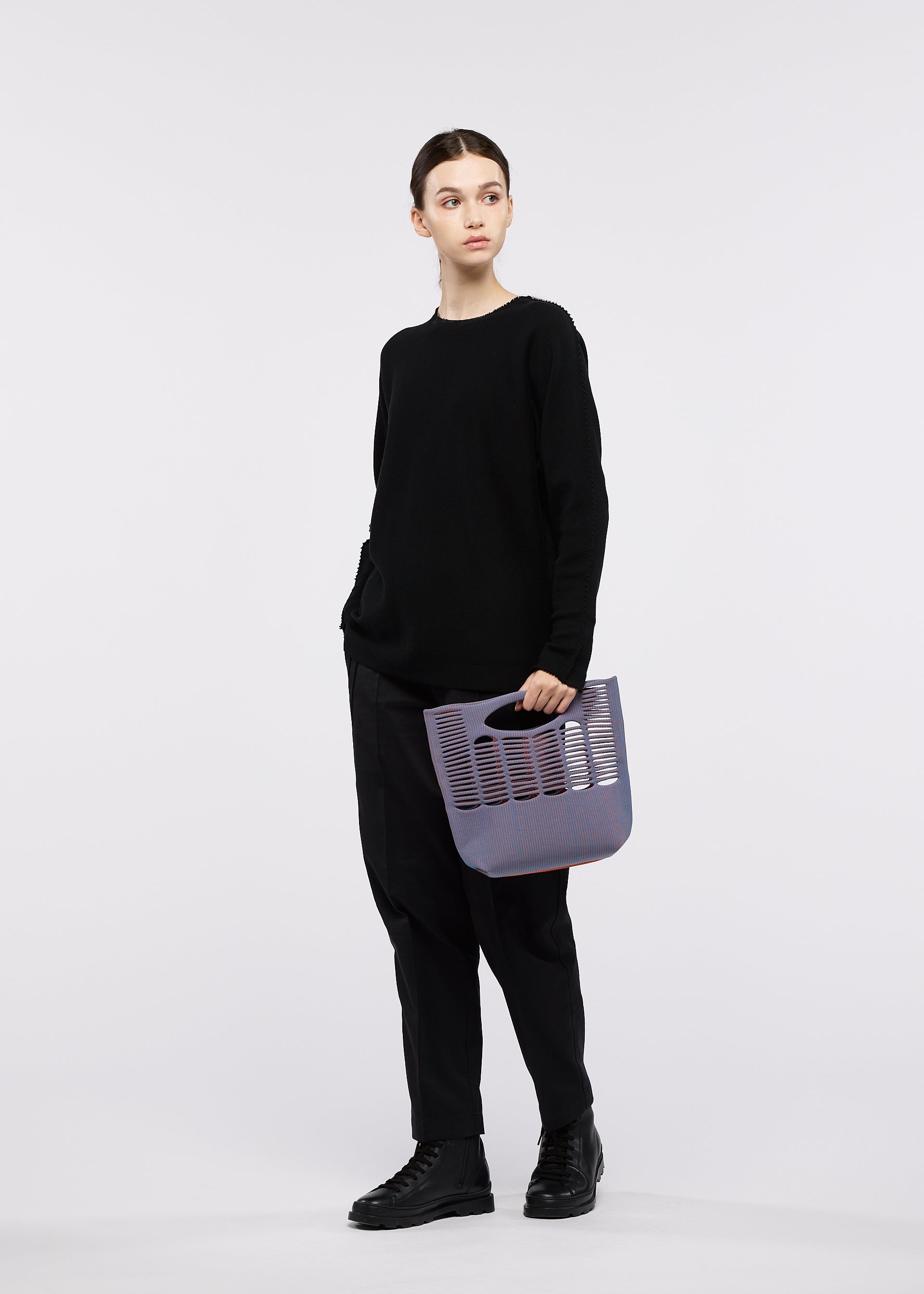 Issey Miyake Mokko Wale tote off white beige