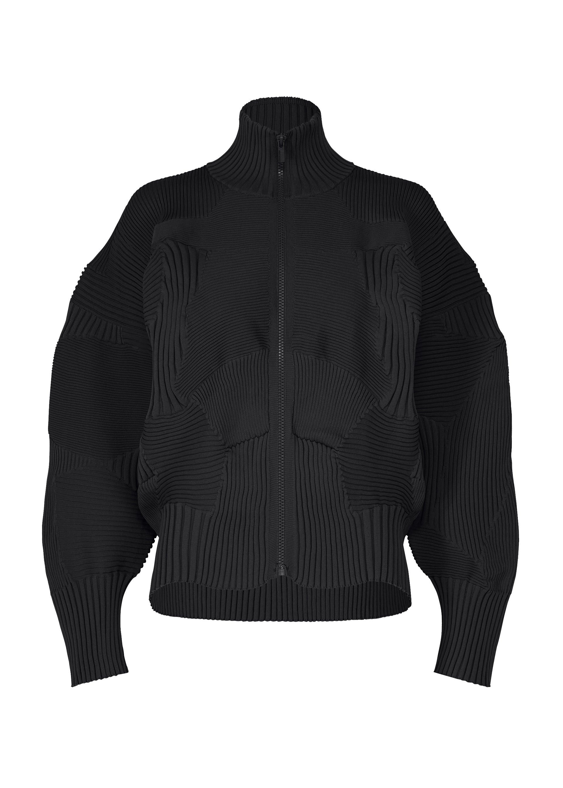 Issey Miyake KONE KONE kardigan černý na zip