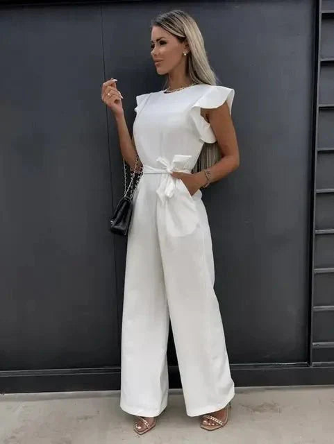 Norielle elegantní dámský overal s volány černá M