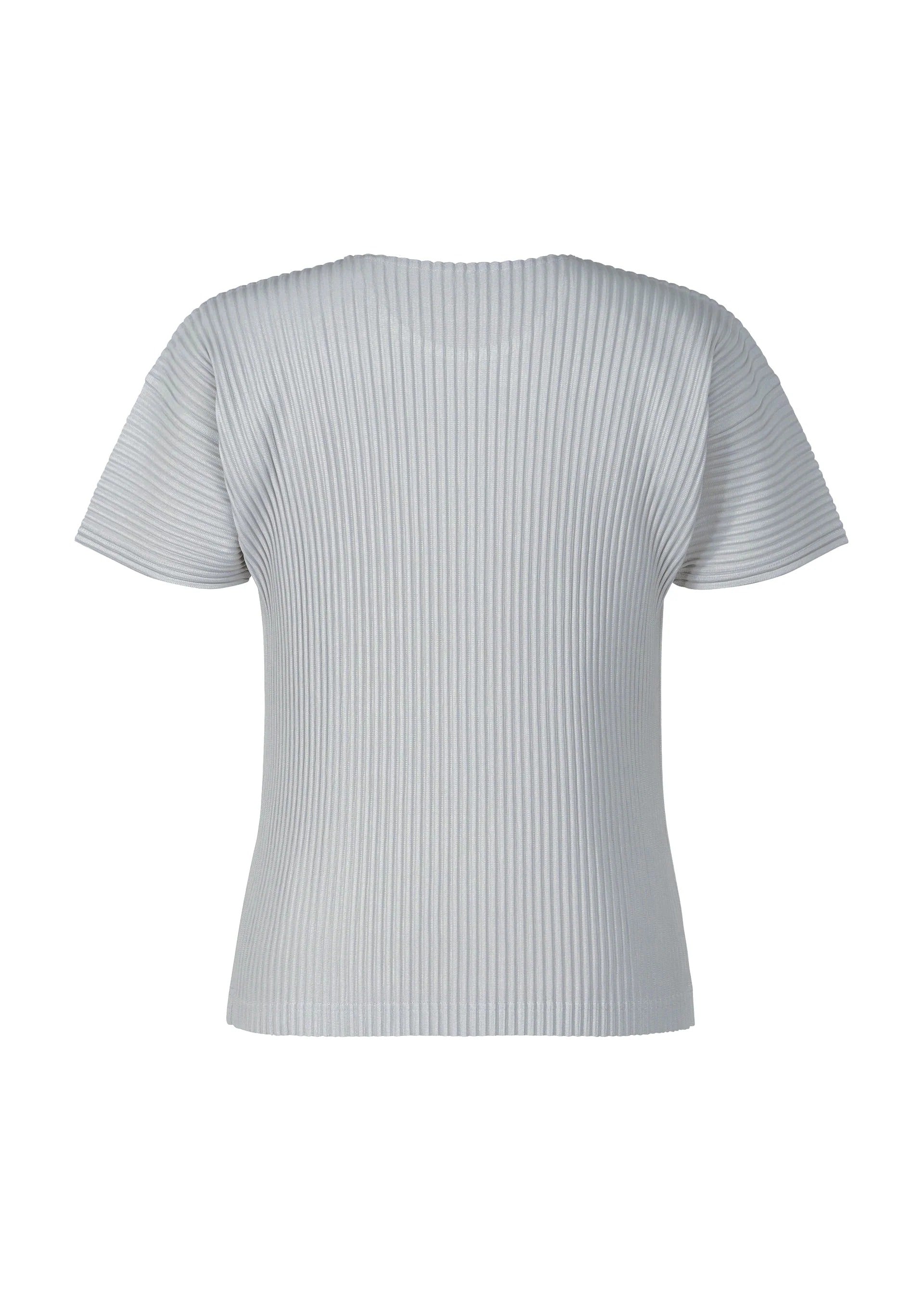 Issey Miyake Basics tričko světle šedá polyesterové kulatý výstřih