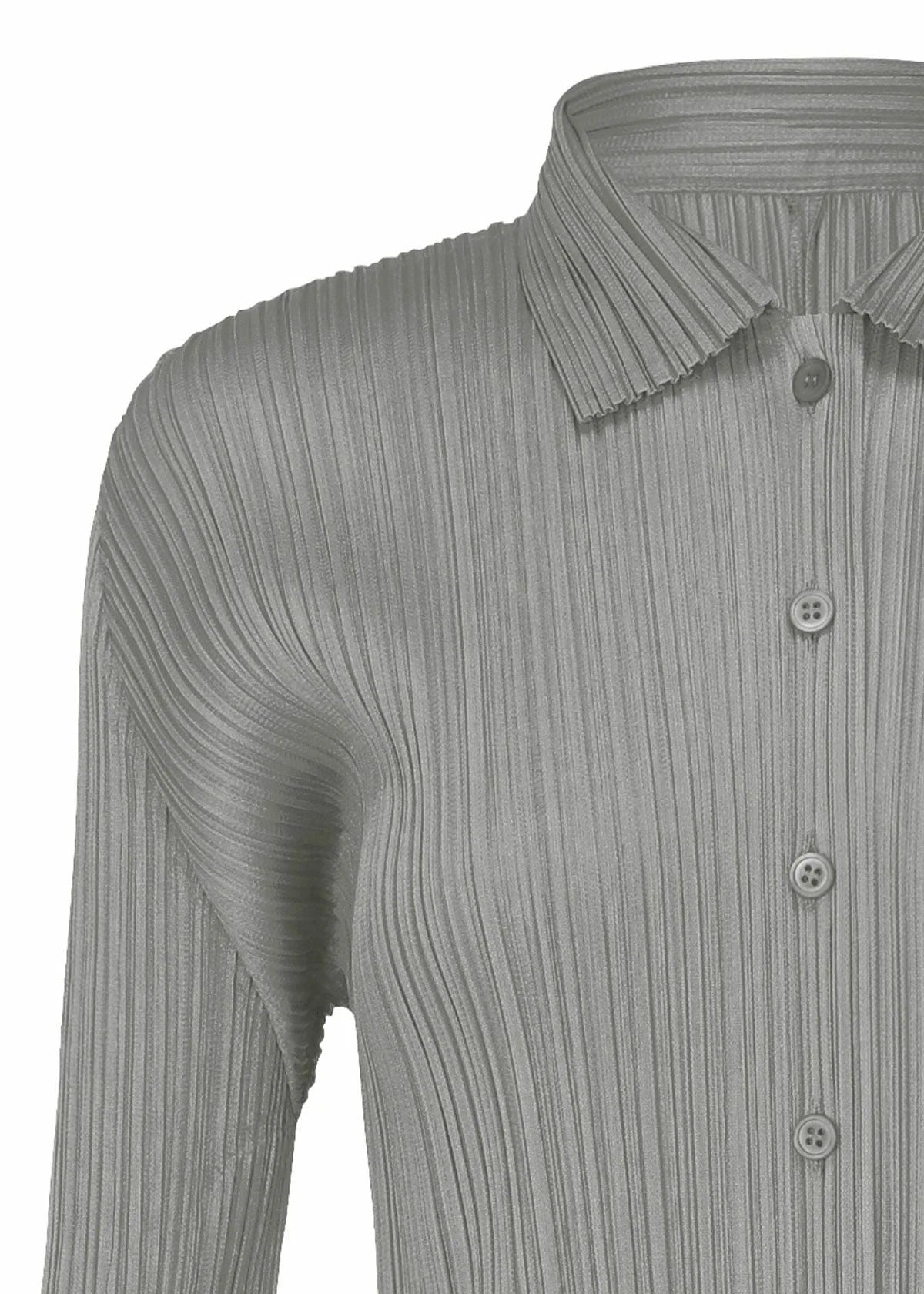 Issey Miyake Basics košile Light Gray vel. 3 plisovaná