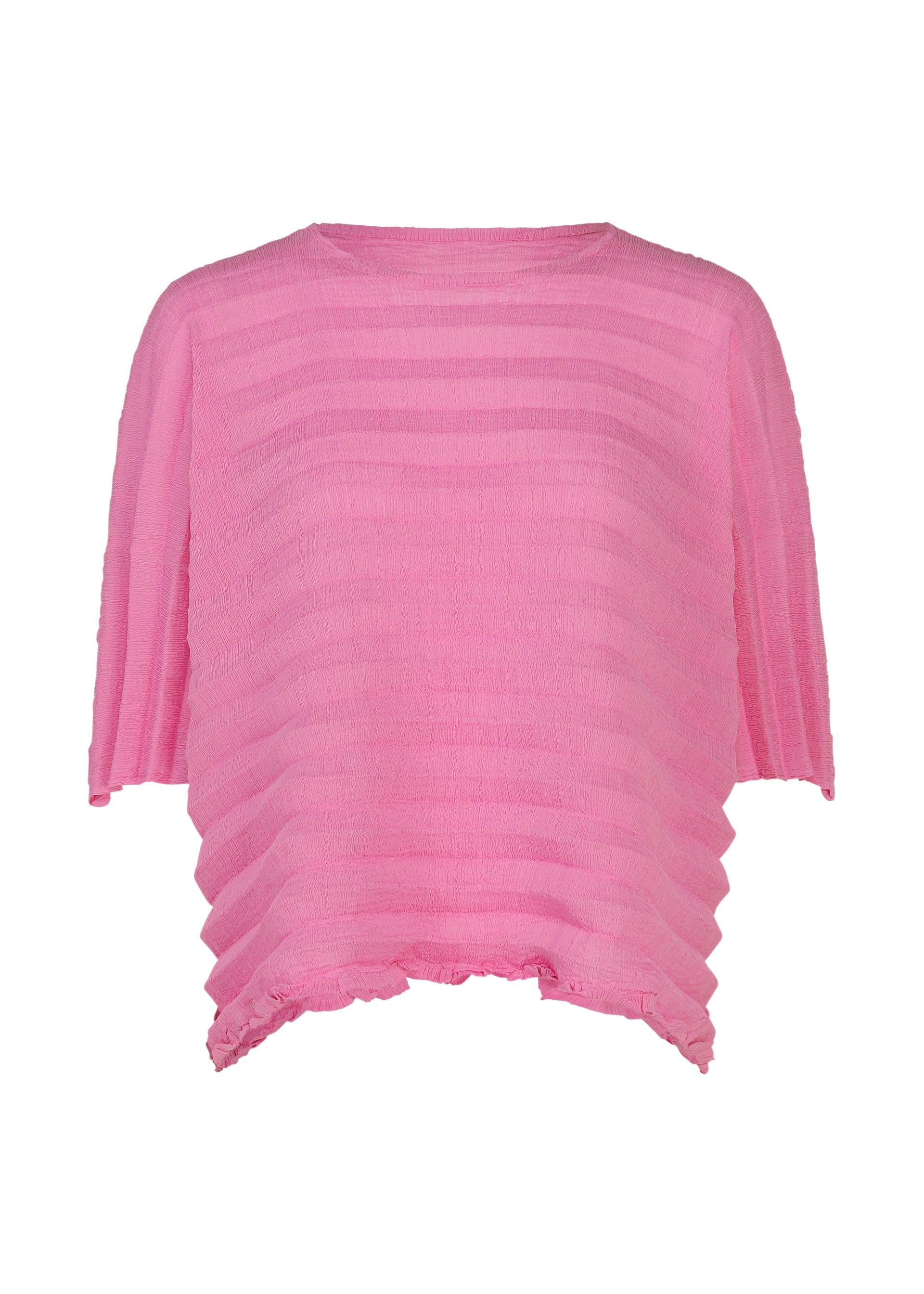 Issey Miyake Accordion See-Through Crepe top Black krepa