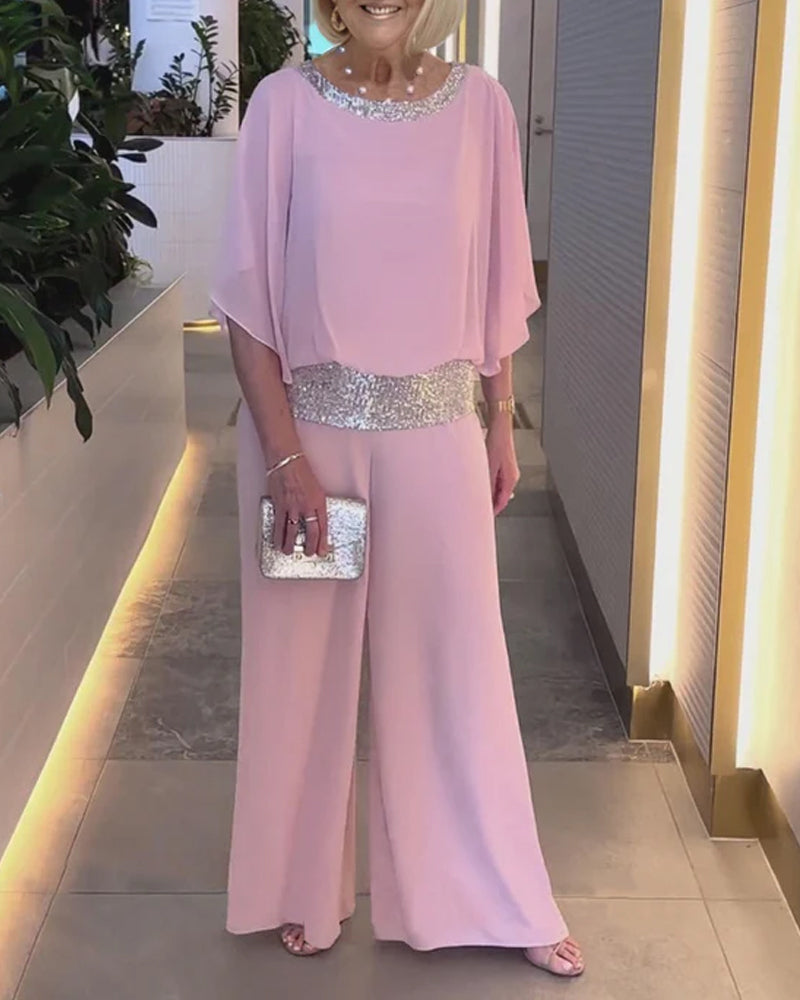 Norielle elegantní dámská souprava růžová