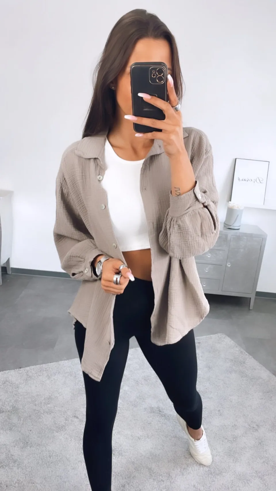 Norielle dámský cardigan otevřený světle šedý lehký