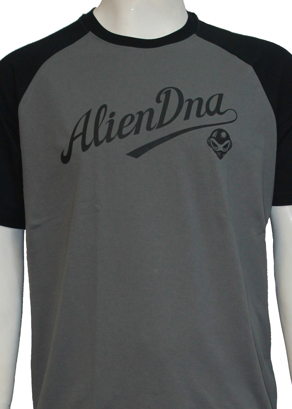 Alien DNA Vinyl Riders baseball tričko šedo černé