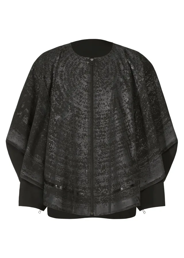 Issey Miyake Kaiyu LA61501 bunda Black celadon potisk