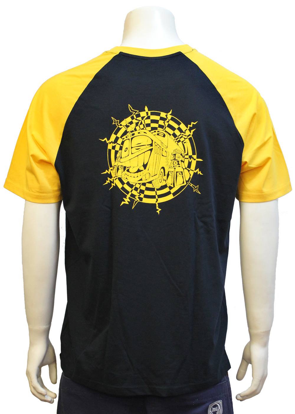 Alien DNA Yellow Grandpa pánské baseball tričko navy