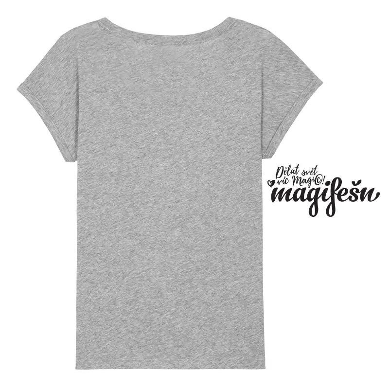 Magifešn BIO tričko ROLL Jsem víla, vole! modrá biobavlna