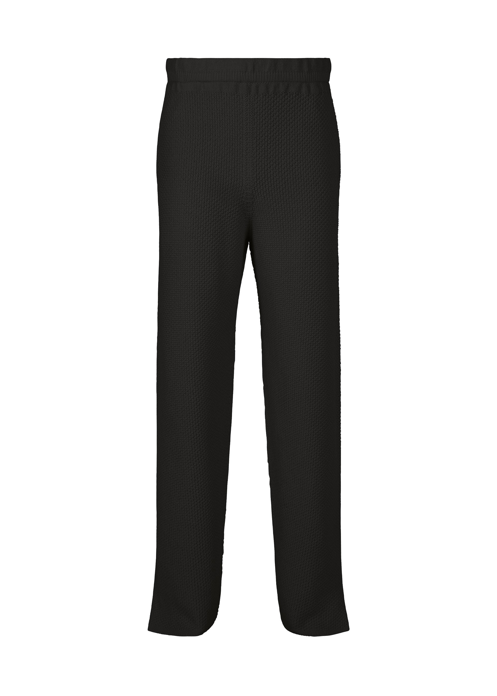 Issey Miyake Homme Plissé Rustic Knit pletené kalhoty bílo-modré