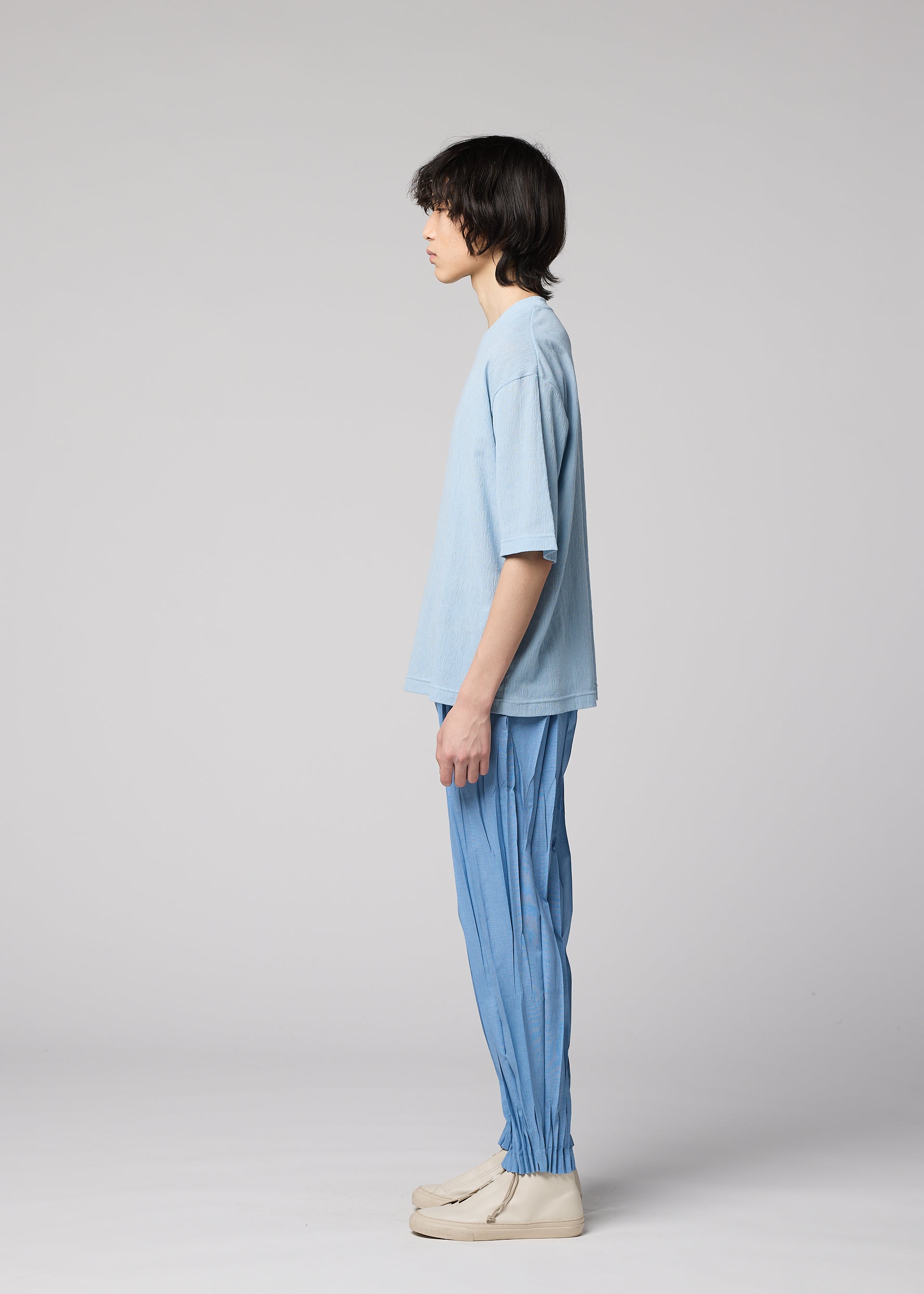 Issey Miyake IM Men Crepe Tuck Jersey tričko black
