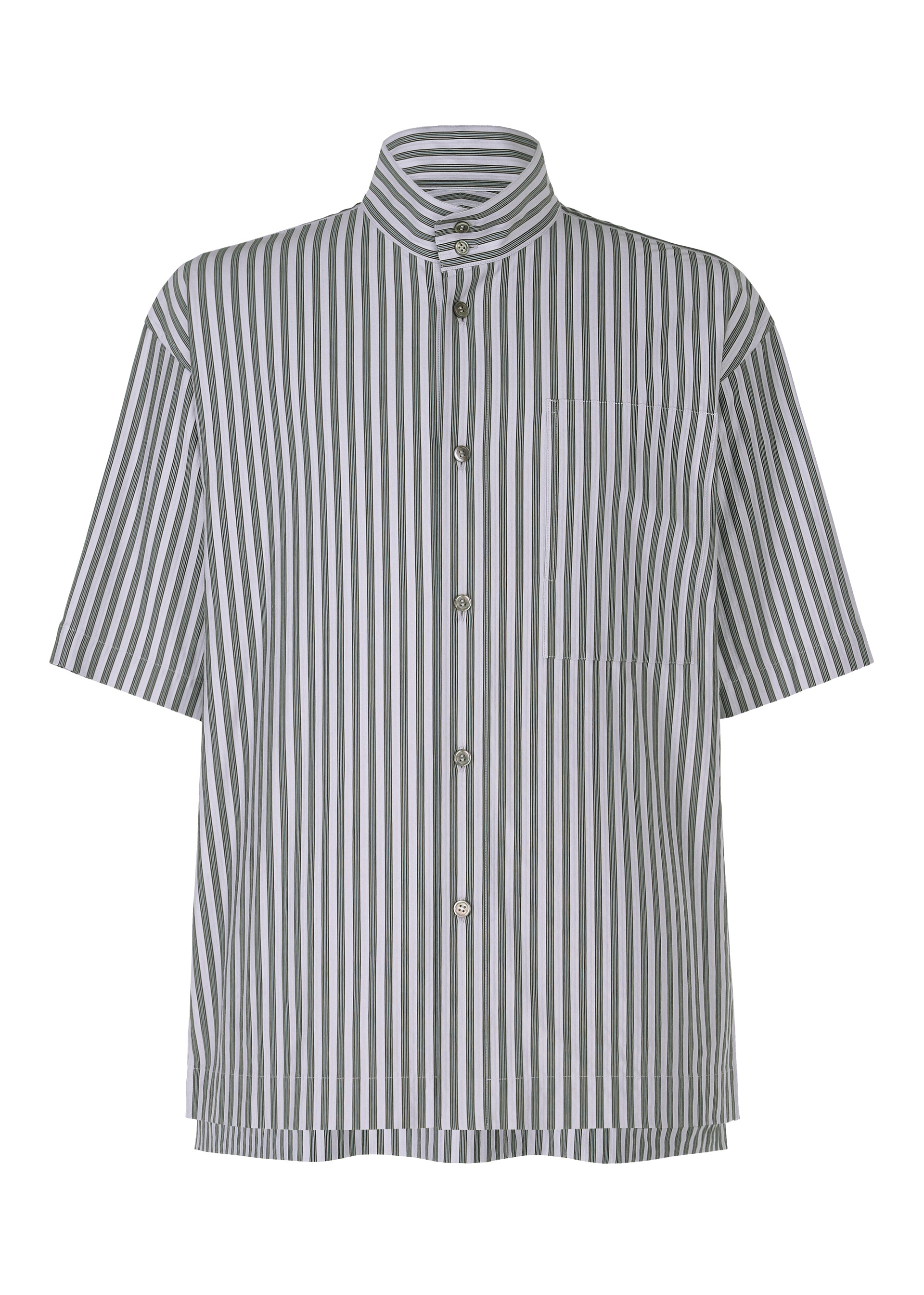 Homme Plissé Issey Miyake Stripe Jersey košile hnědá