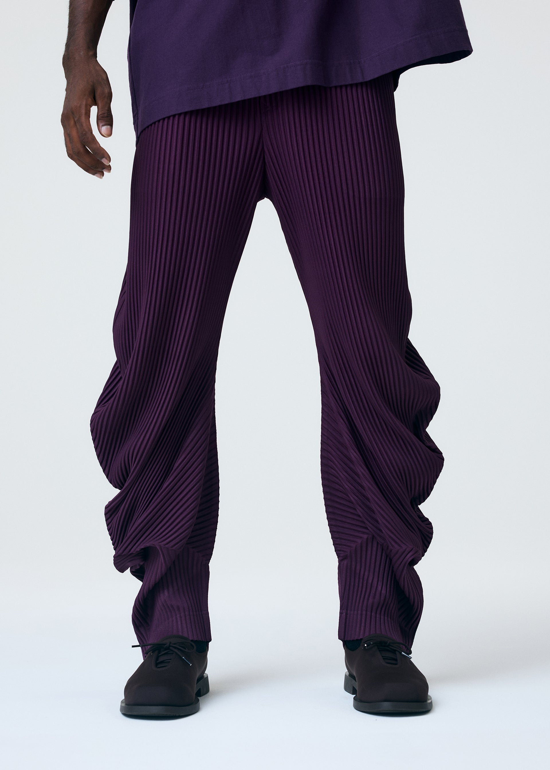 Issey Miyake Homme Plissé Pleats Bottoms 1 kalhoty Black