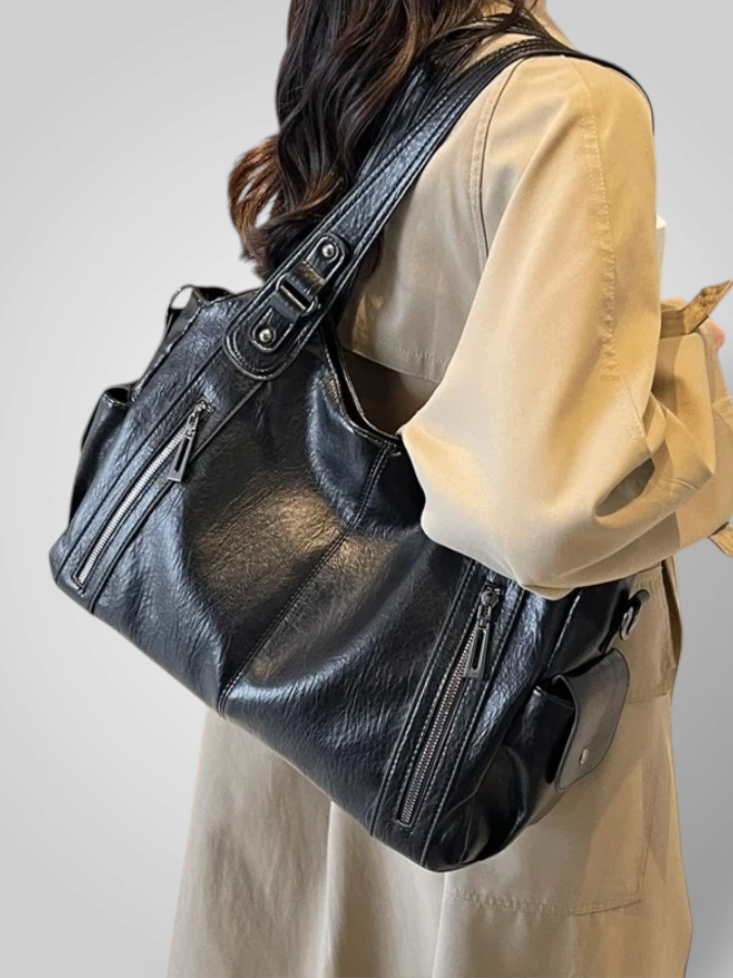 Norielle černá dámská kabelka shopper velká