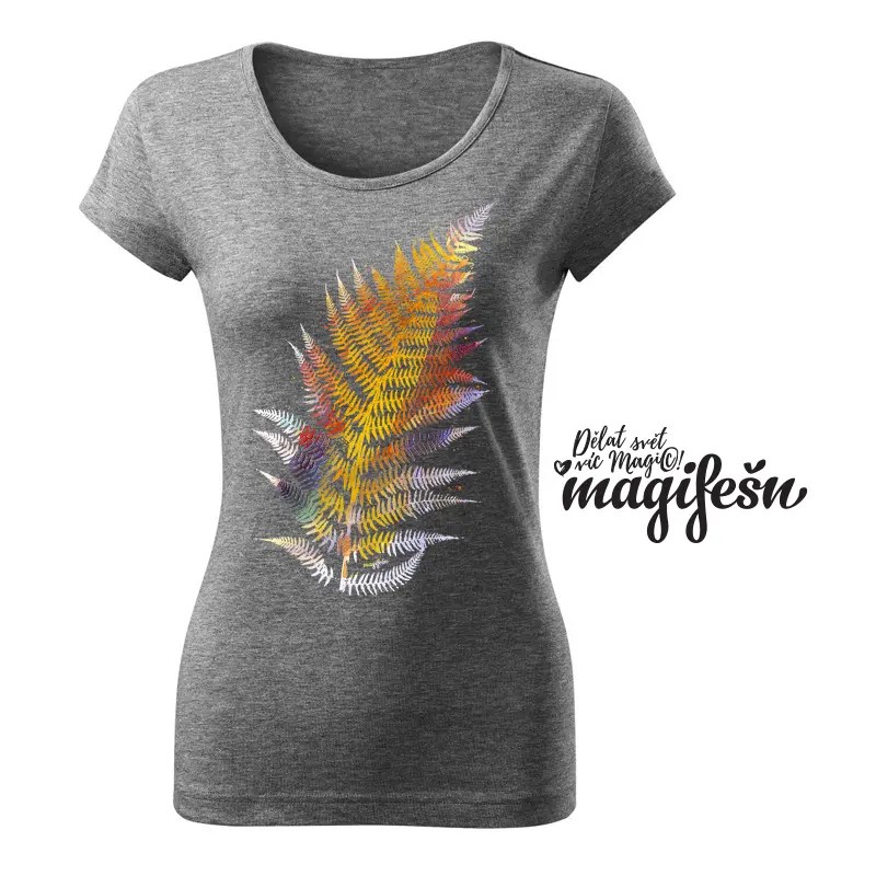 Magifešn XX Kapradina Night tričko barevné z biobavlny