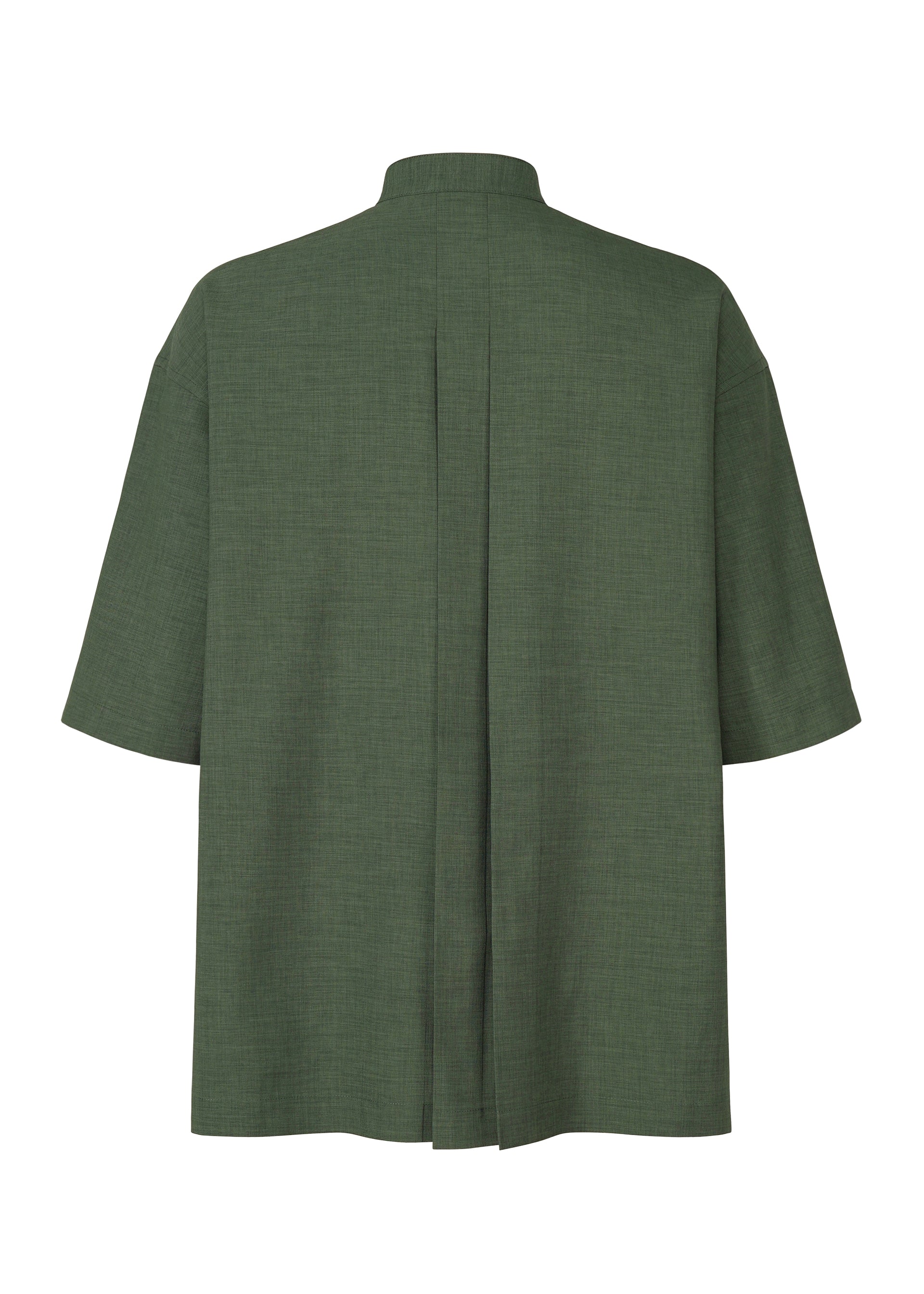 Issey Miyake Linen Like košile světle béžová krátký rukáv