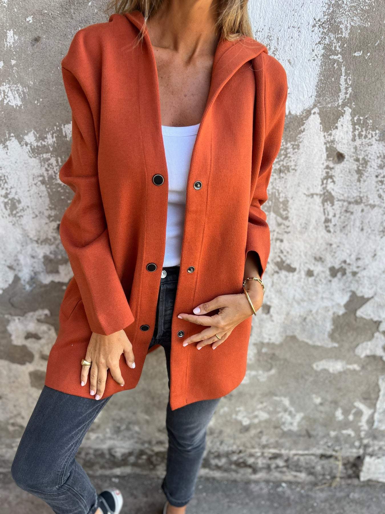 Norielle dlouhý cardigan na knoflíky šedý M