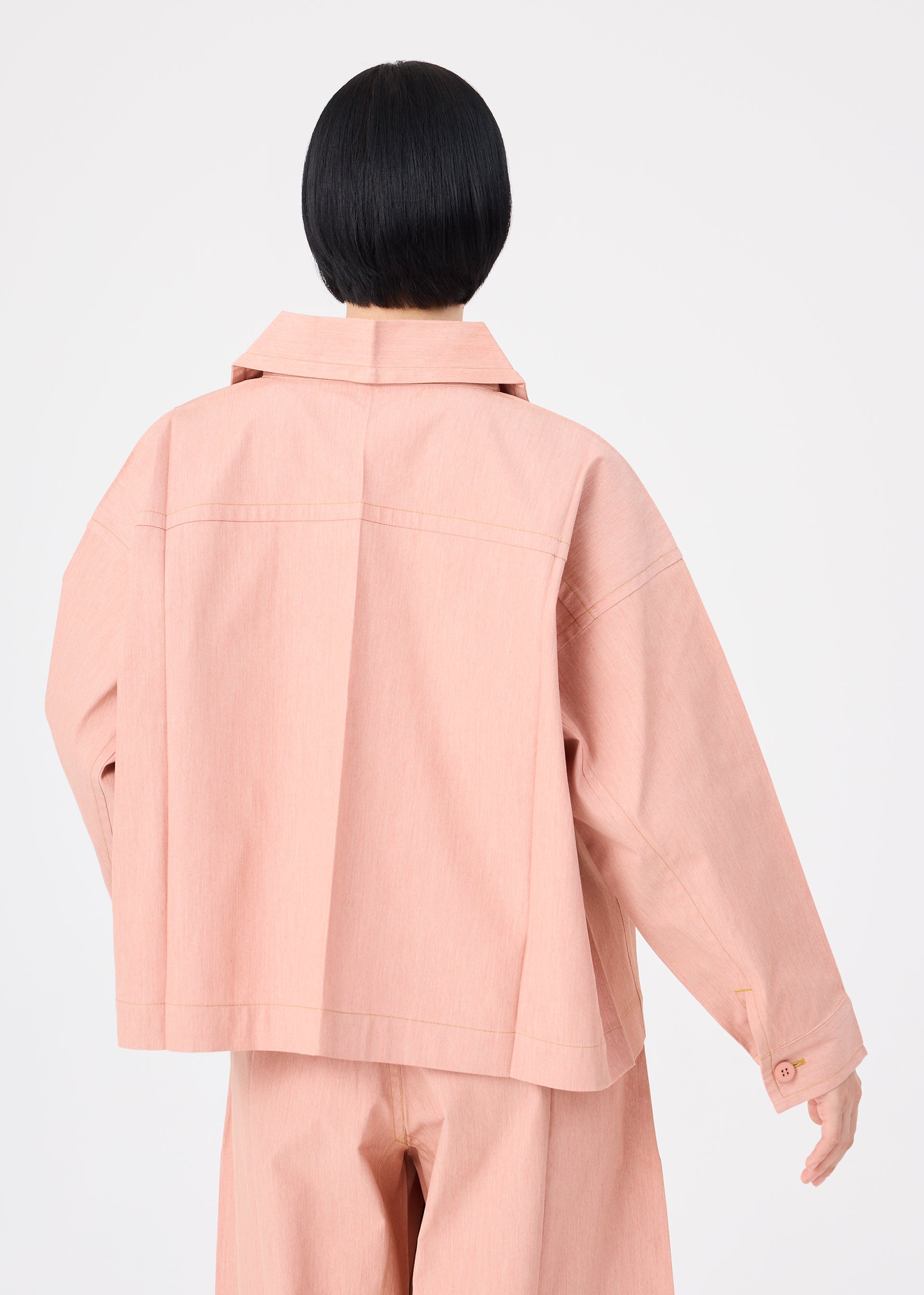 Issey Miyake Flat Denim Seasonal bunda lososová