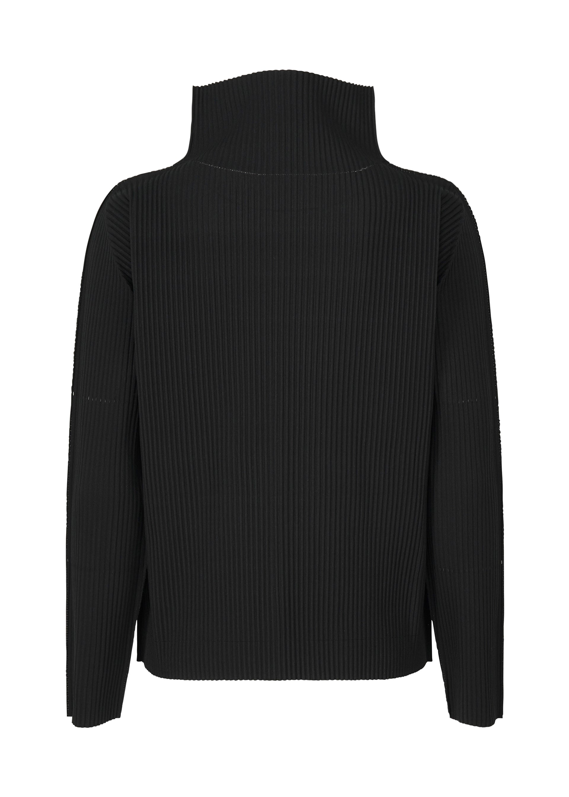 Issey Miyake Fine Knit Pleats rolák bílý s dlouhým rukávem