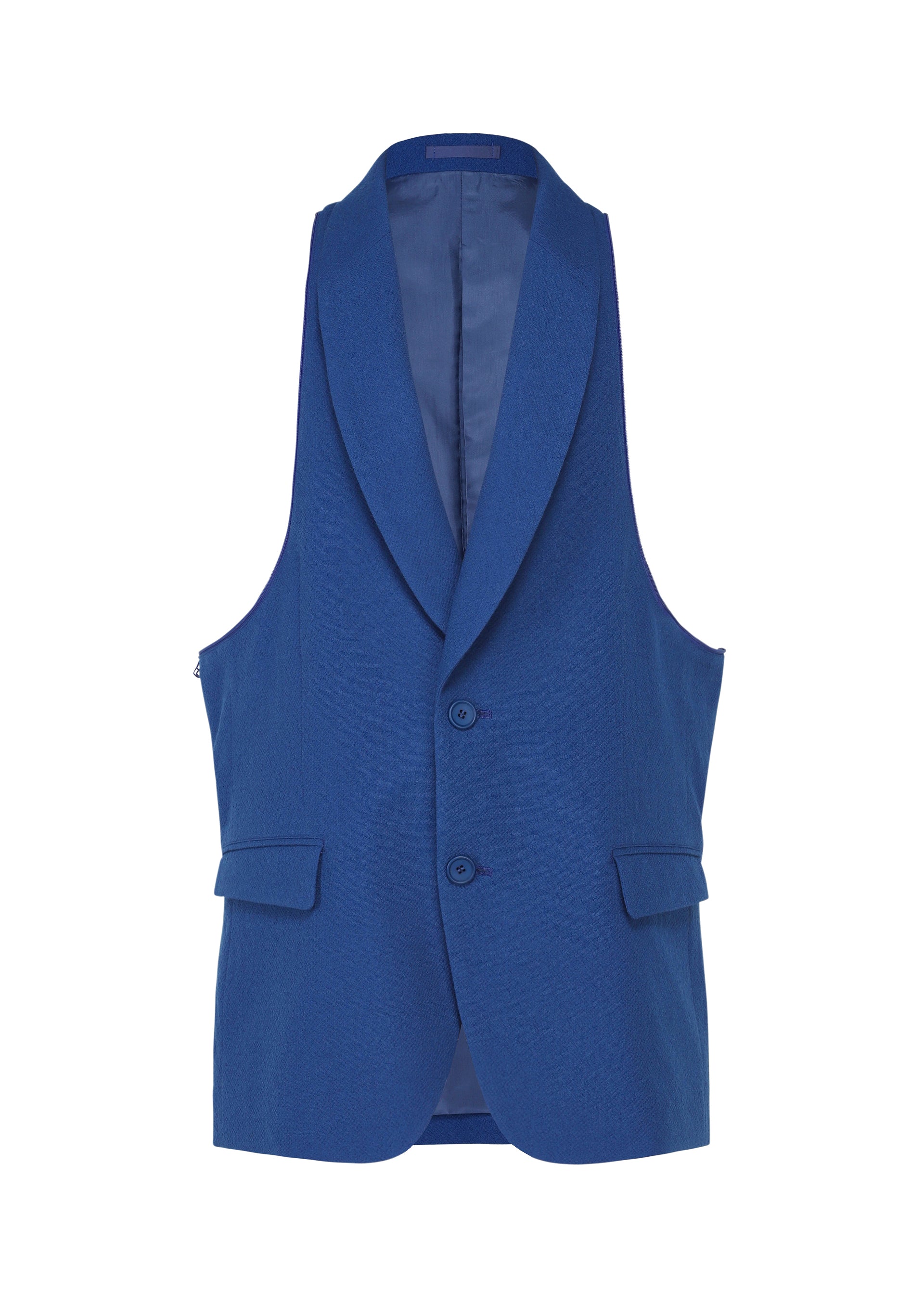 Issey Miyake Shrink Wool bunda černá vlněná 2v1