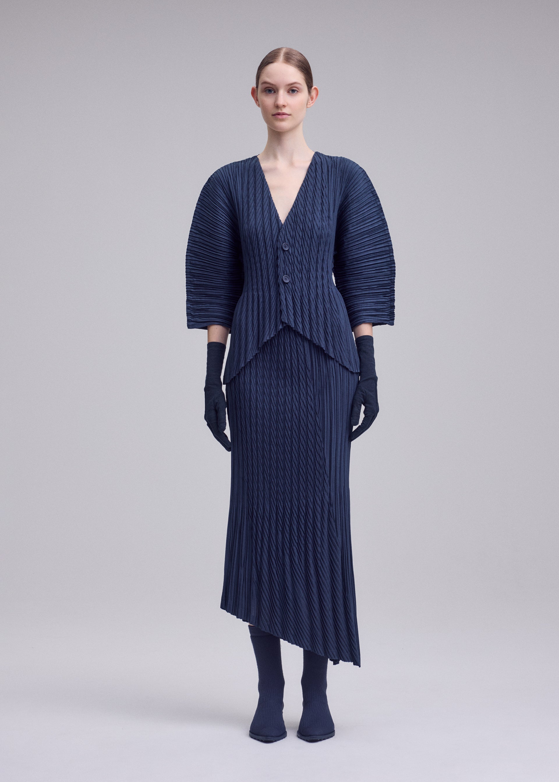 Issey Miyake Unfurling Pleats plisovaná sukně bílá 2