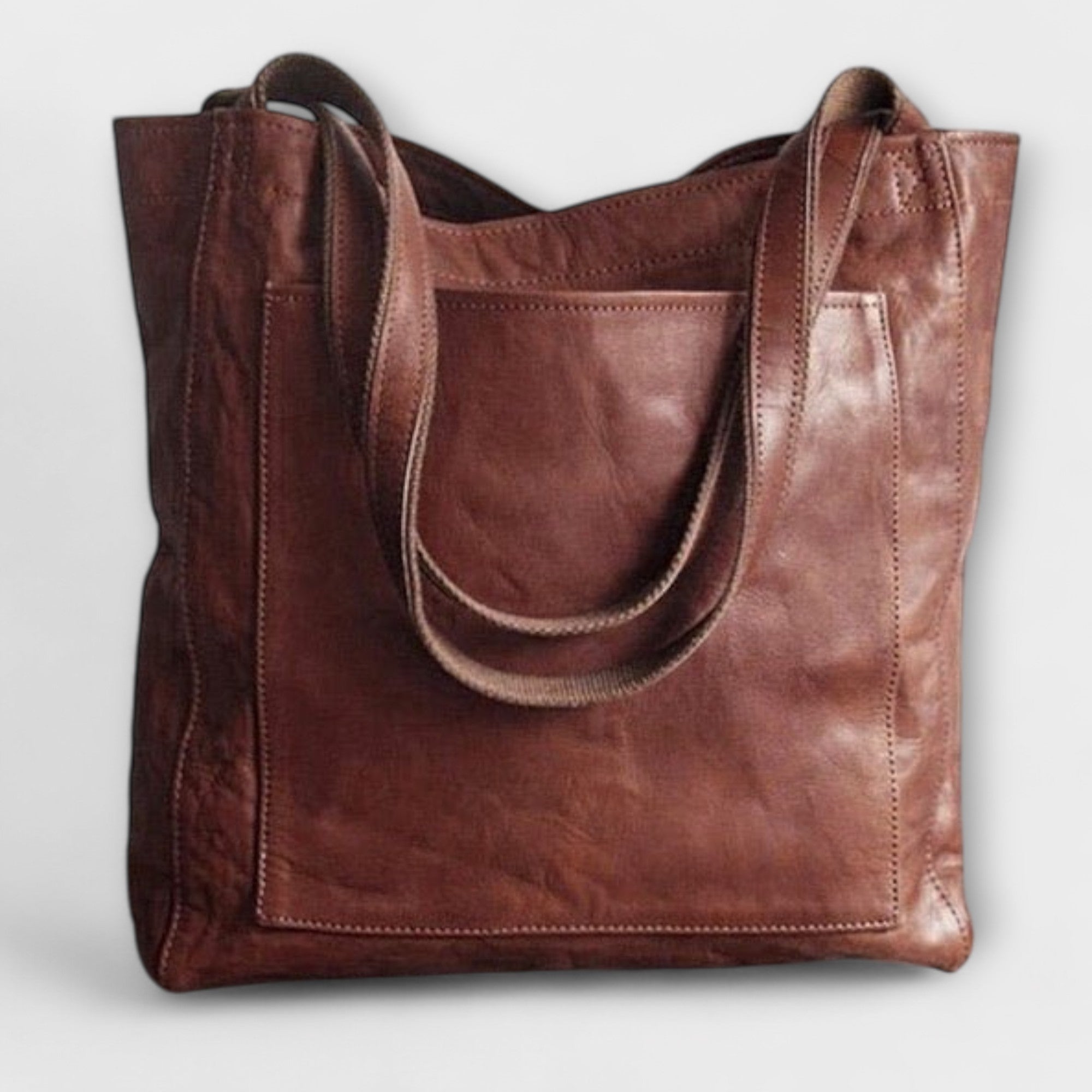 Norielle velká hnědá kabelka shopper na rameno