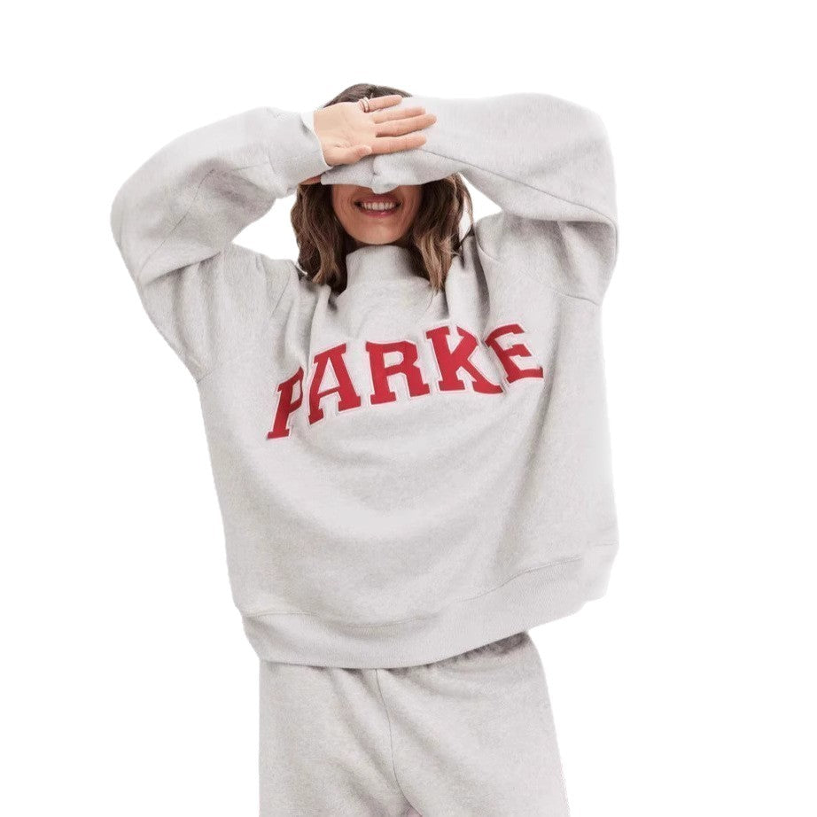 Norielle Varsity oversize mikina námořní S s potiskem