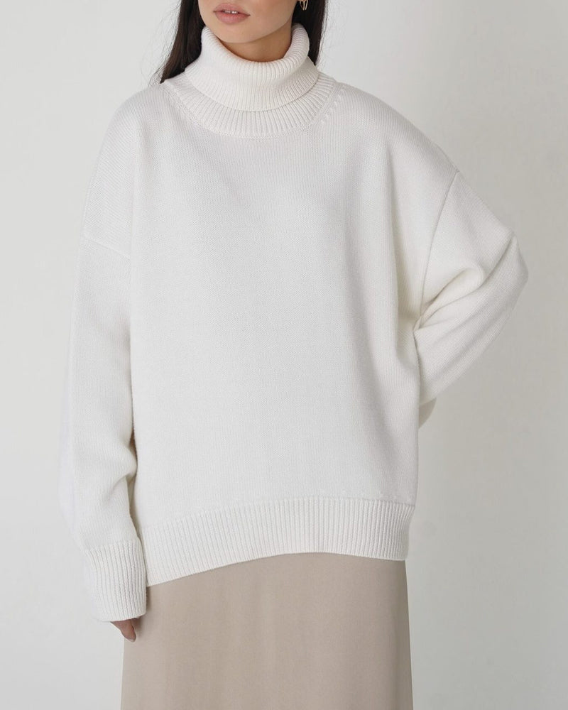 Norielle oversize svetr šedý s rolákem
