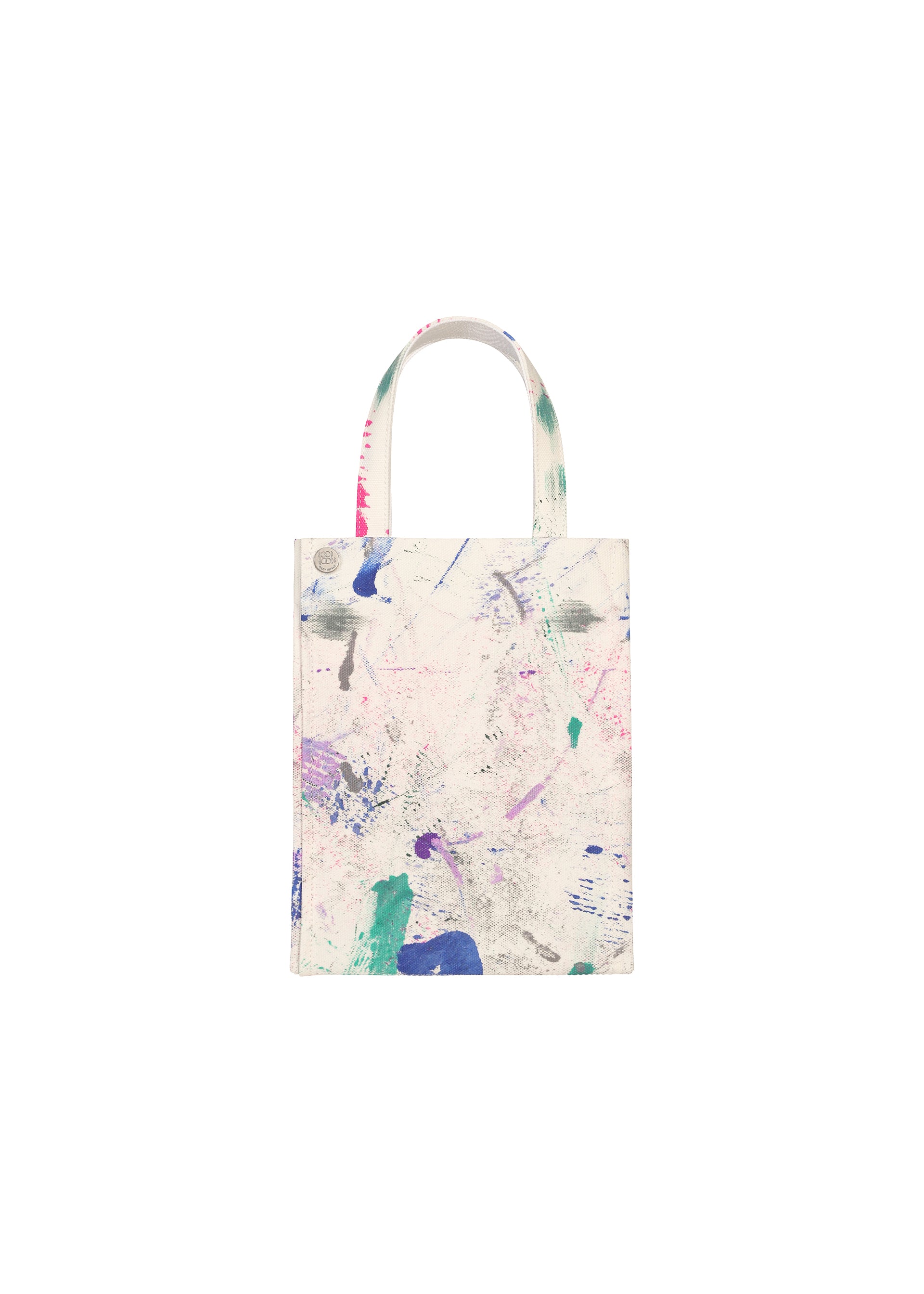 Issey Miyake Good Printer’s Bag Ginza tote taška light green s potiskem