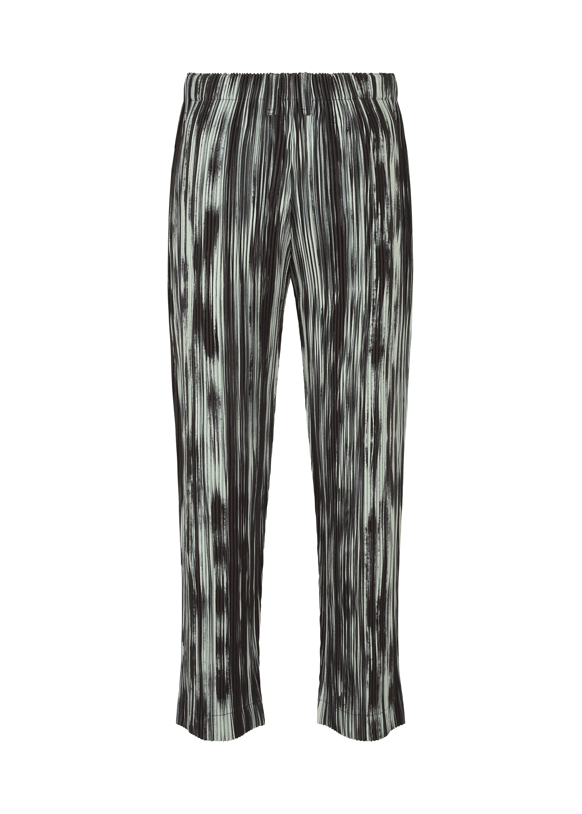 Homme Plissé Issey Miyake Brushstroke Stripe kalhoty black