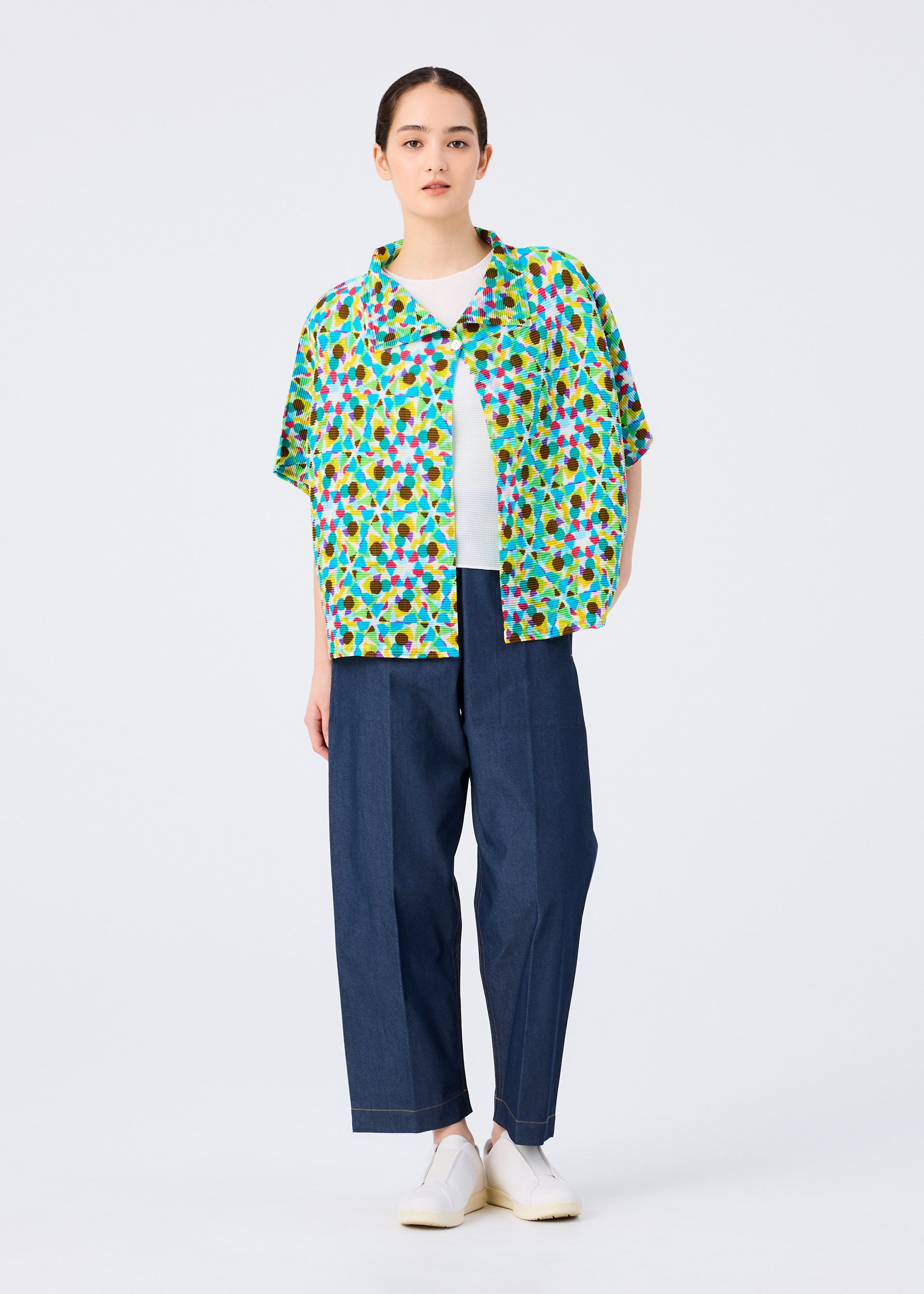 Issey Miyake Kaleidoscope kardigan černý plisovaný
