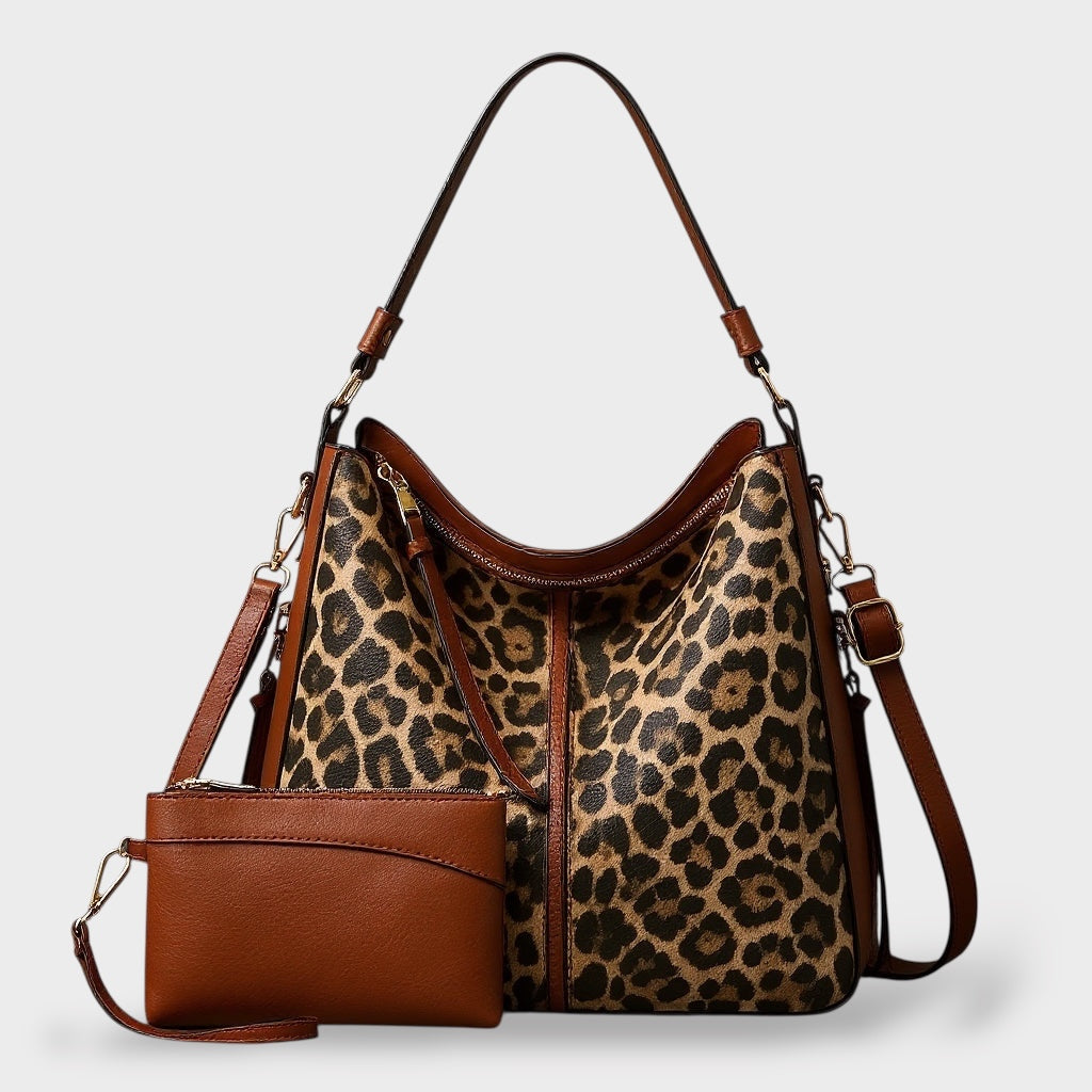 Norielle Signature hobo kabelka hnědá s kapsičkou