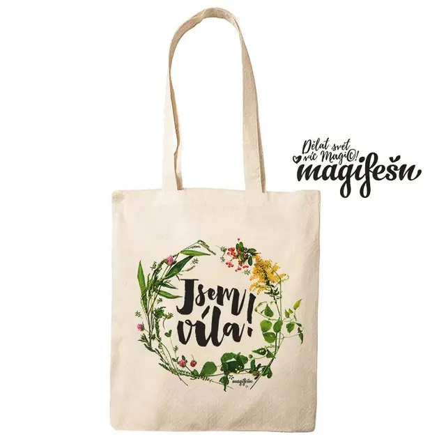 Magifešn MEDIUM Jsem víla Luční taška recyklovaná