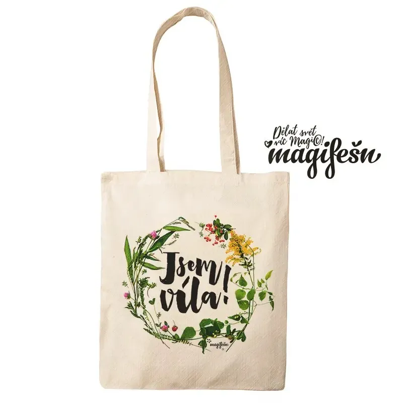 Magifešn MEDIUM Jsem víla Luční taška recyklovaná