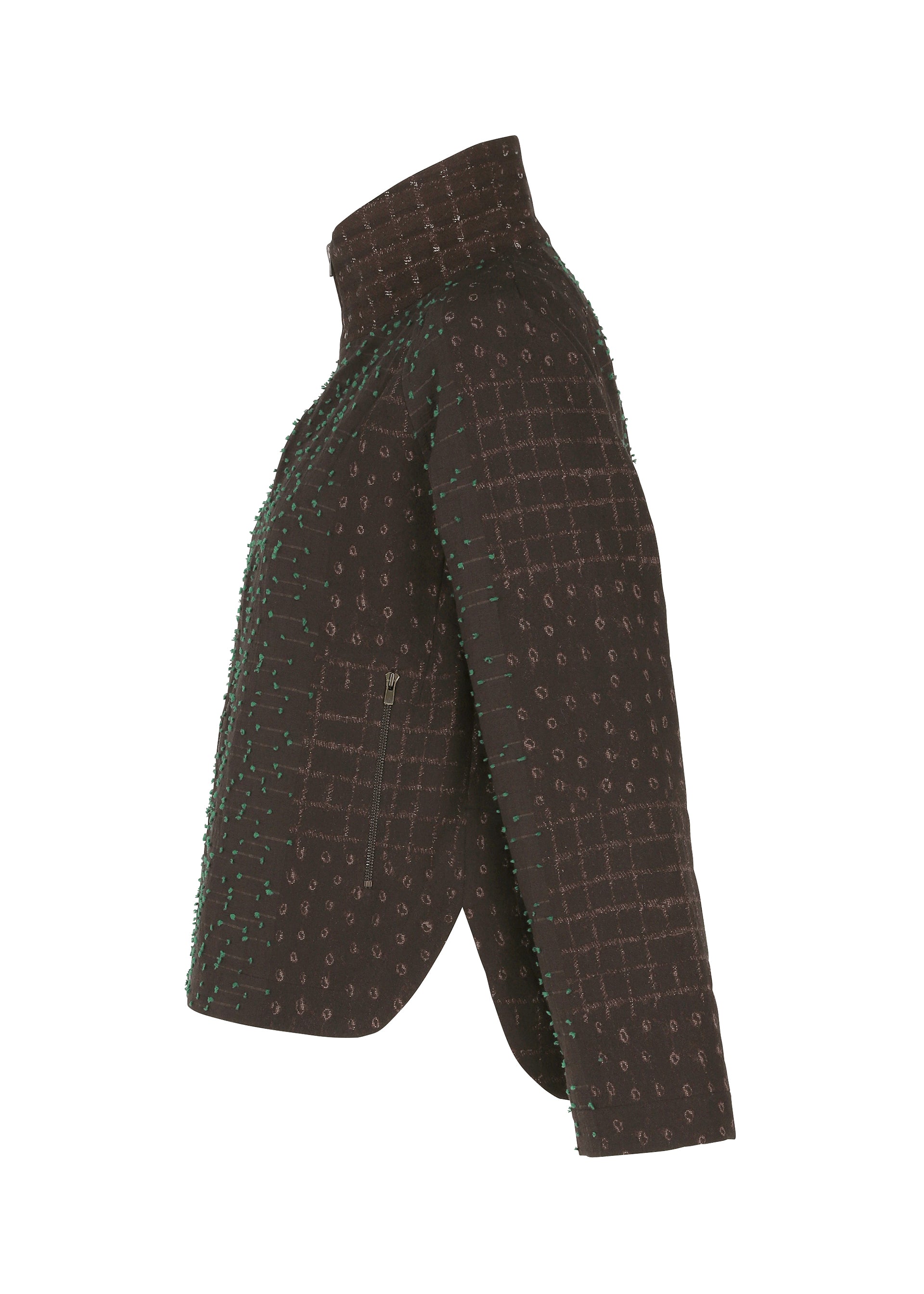 Issey Miyake Collage Stretch I bunda dark brown vel. 2