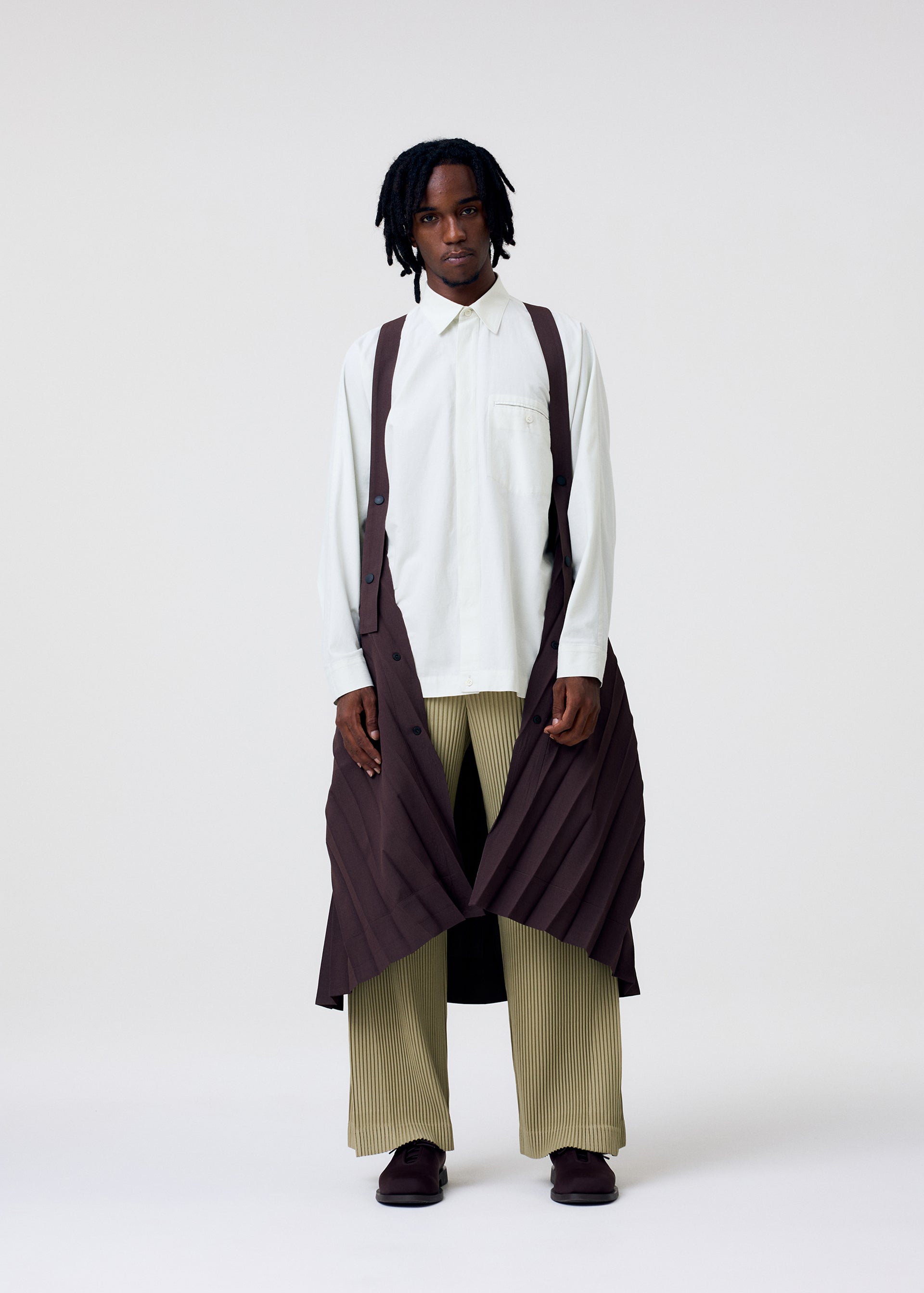 Issey Miyake Edge HP61230 kabát bílozelený vel. 1