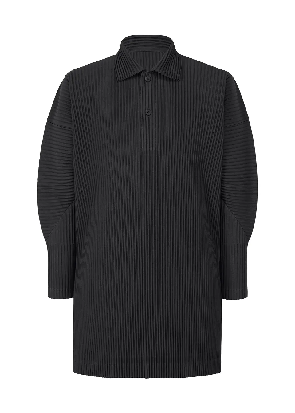 Issey Miyake Monthly Colors December polo tričko černé polyesterové
