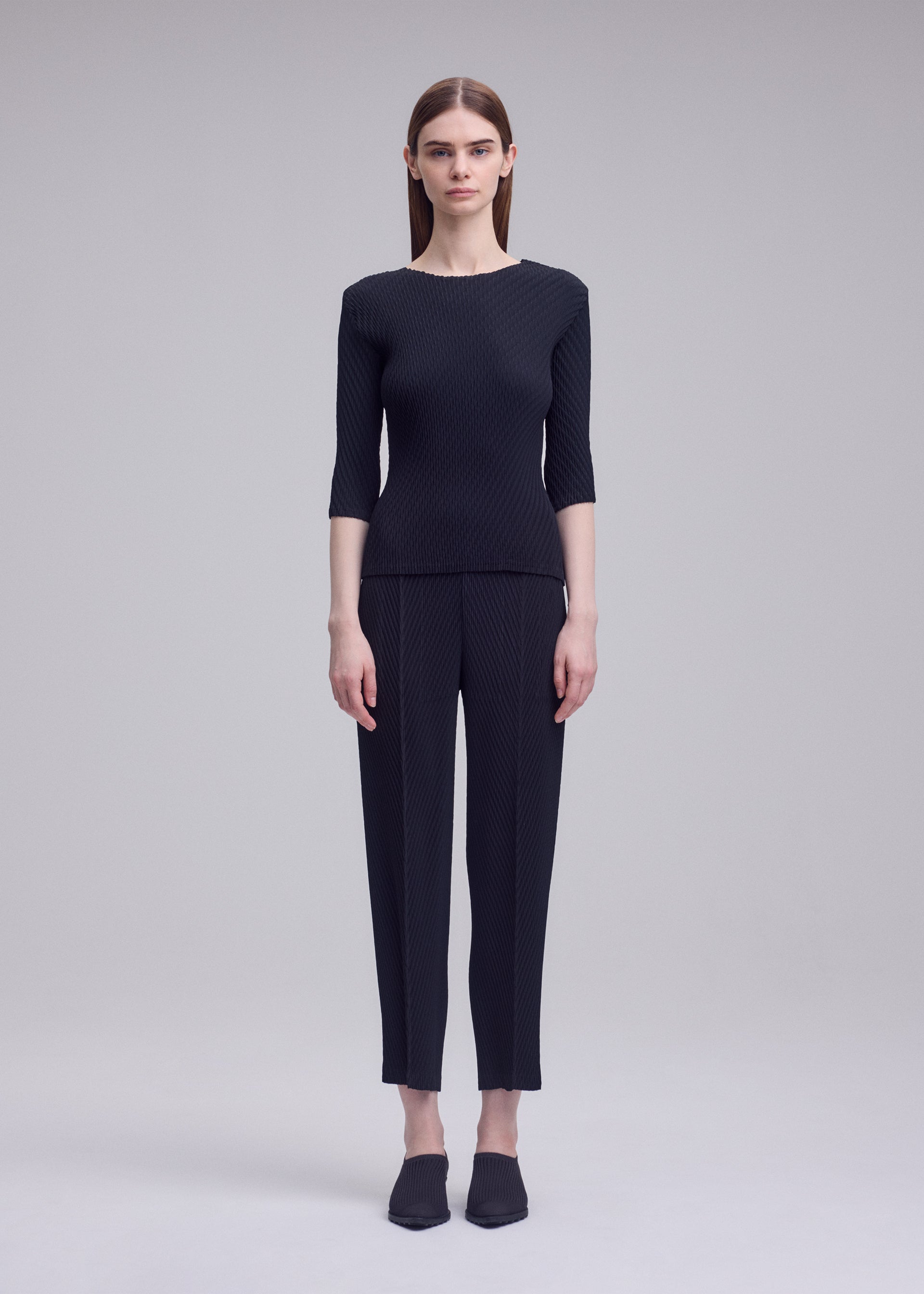Issey Miyake Rhombus Pleats IM63017 kalhoty černé vel. 1