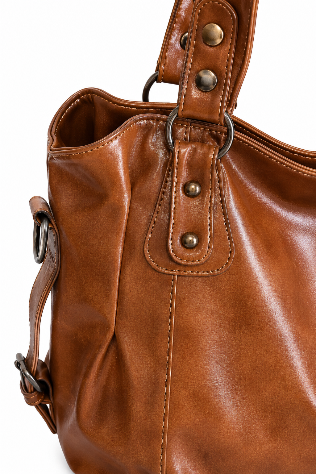 Norielle velká shopper kabelka černá zrnitá kůže
