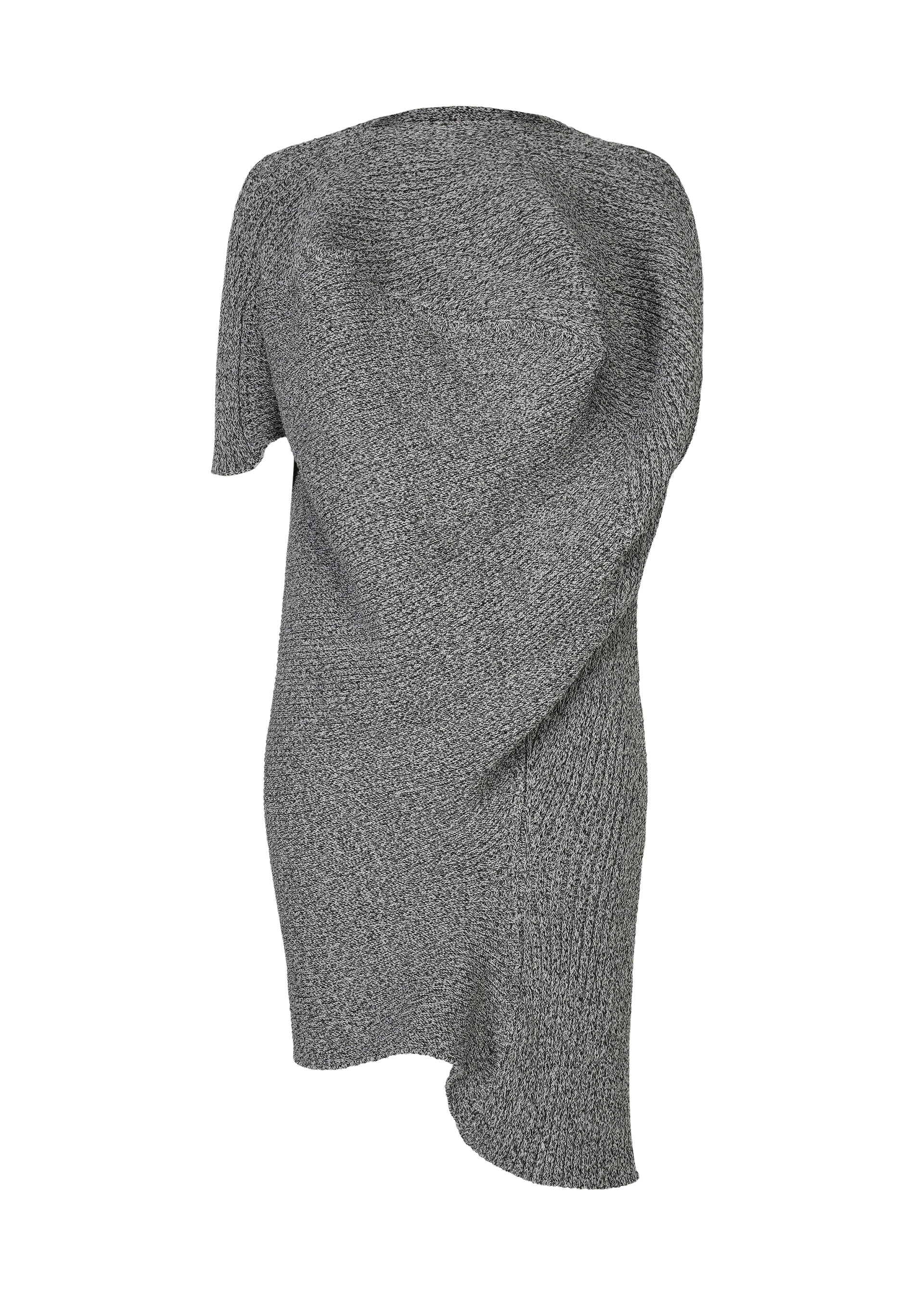 Issey Miyake Found Stone mini šaty off-white úpletové