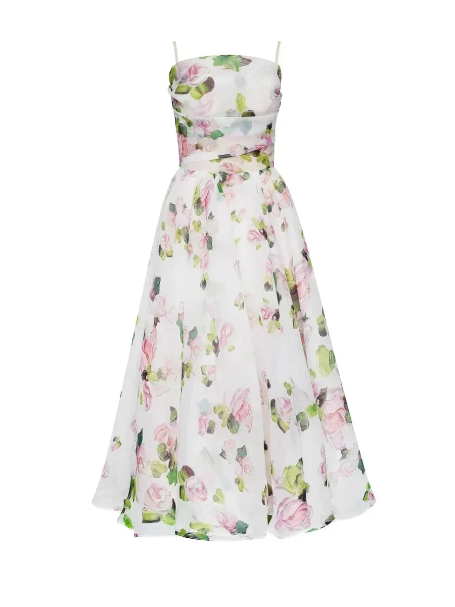 Norielle Midi Bustier Fleurie šaty midi fialová květované