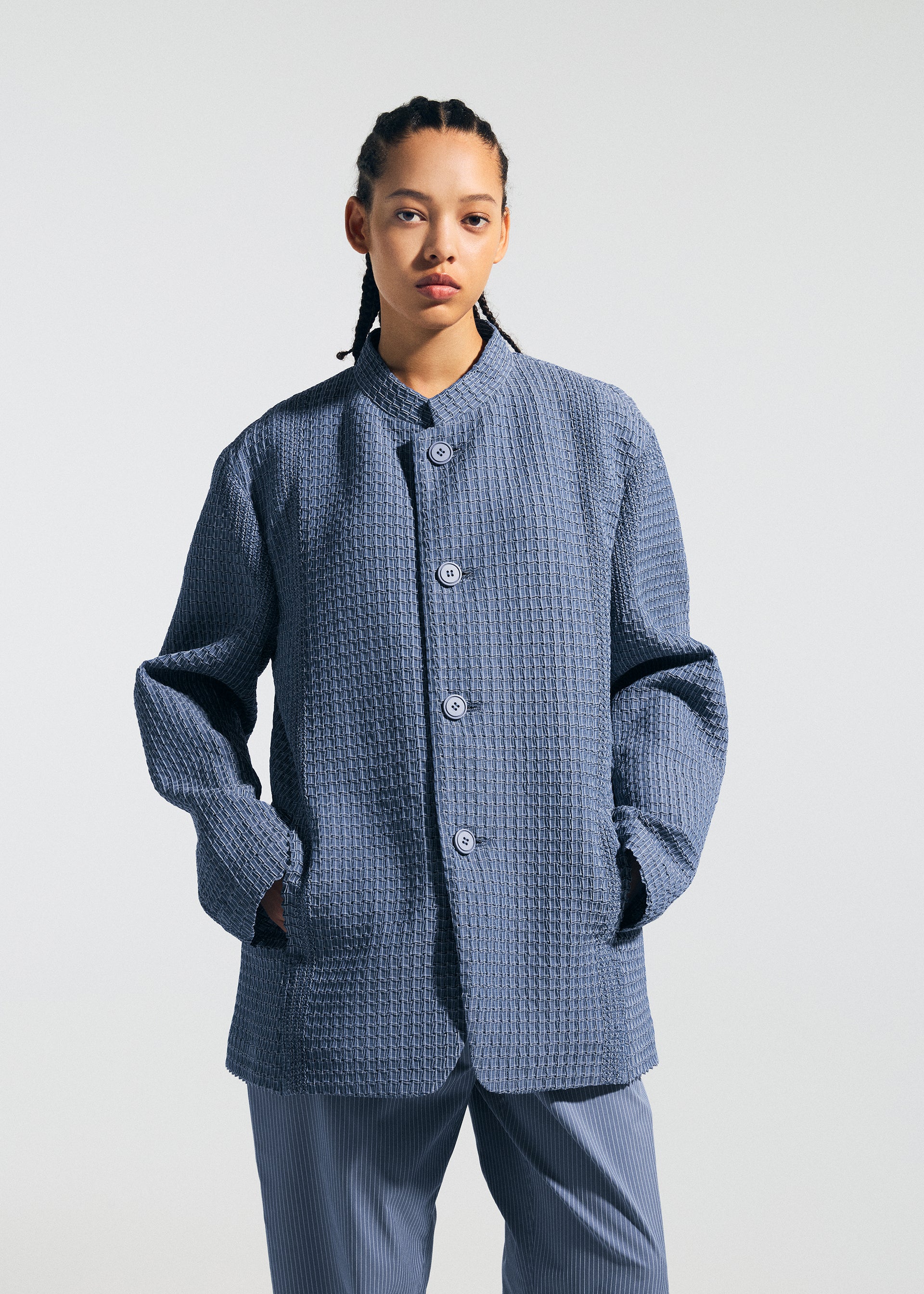 Issey Miyake Type-S 003 kalhoty černé strečové