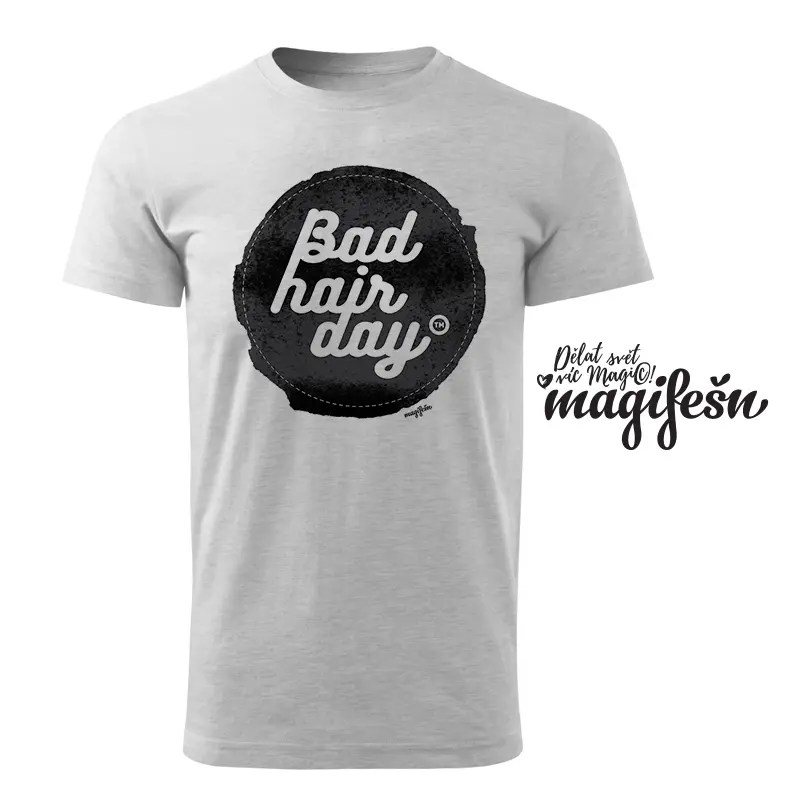 Magifešn BIO XY tričko Bad Hair Day černé